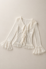 Bluzka Romance Ivory - obrazek 3