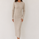Sukienka Knit Line - Beżowa