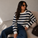 Sweter Sailor Stripe - Granatowy