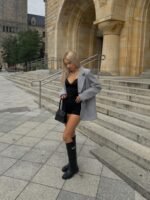 Marynarka Monaco – szara w paski - obrazek 6