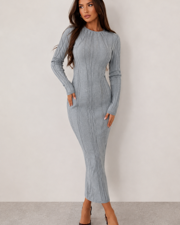 Sukienka Knit Line - Szara