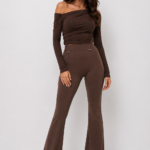 Legginsy Luxe Flare - Brązowe