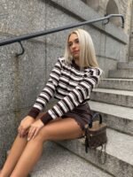 Sweter Sailor Stripe - Brązowy