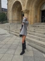 Marynarka Monaco – szara w paski - obrazek 4