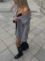 Marynarka Monaco – szara w paski - obrazek 7