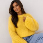 Sweter Moher Fluffy Butter – Żółty