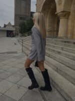 Marynarka Monaco – szara w paski - obrazek 5
