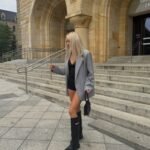 Marynarka Monaco – szara w paski