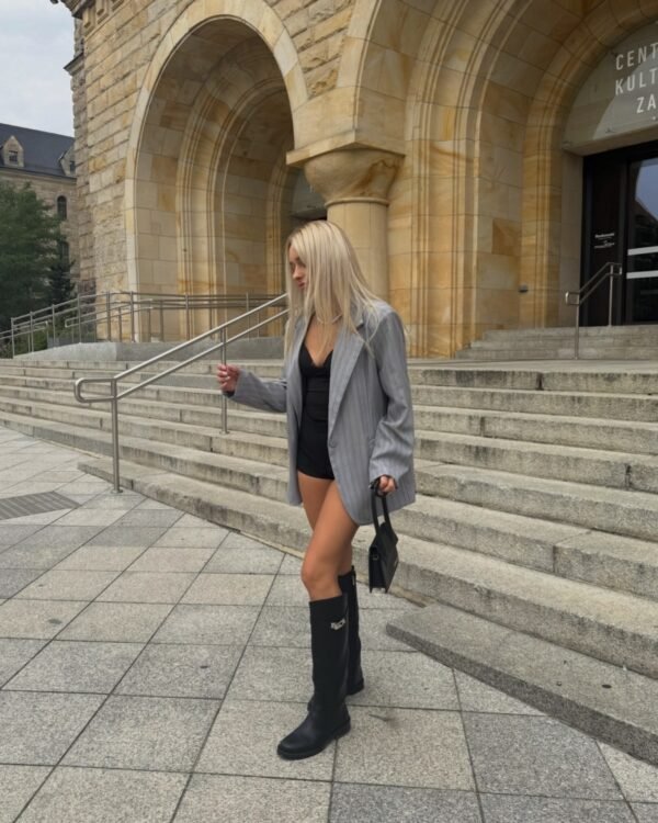 Marynarka Monaco – szara w paski