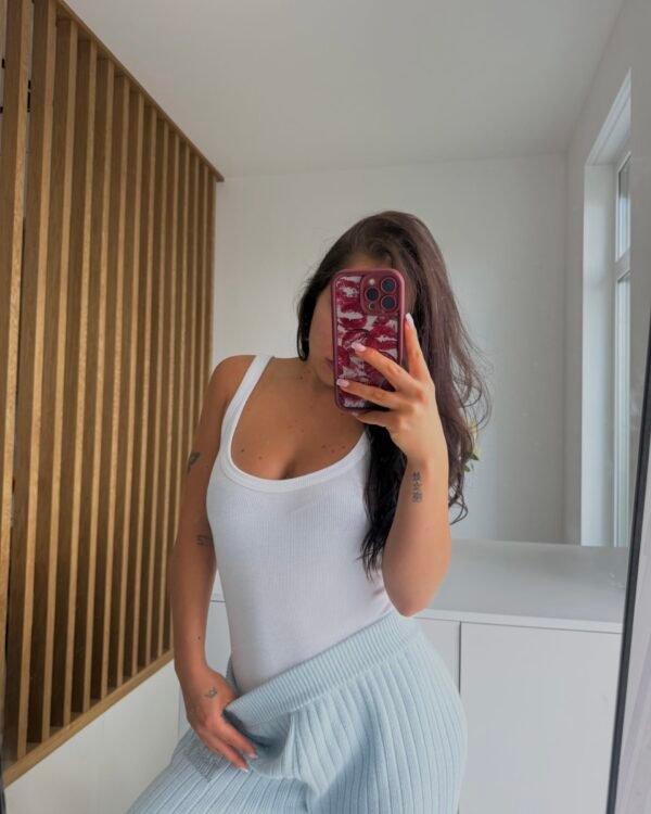 Body Ribbed Shape - Białe