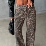 Jeansy Leopard Wide Leg