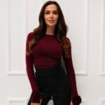 Bluzka Rose - Bordo