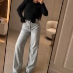 Jeansy Wide Leg - Szare