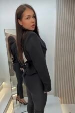 Marynarka Élise Tie - Czarna - obrazek 3