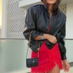 Czerwona koronkowa spódniczka mini Scarlet damska