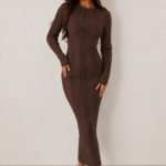 Sukienka Knit Line – Brązowa