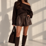 Spodenki Leather Flow – Brązowe